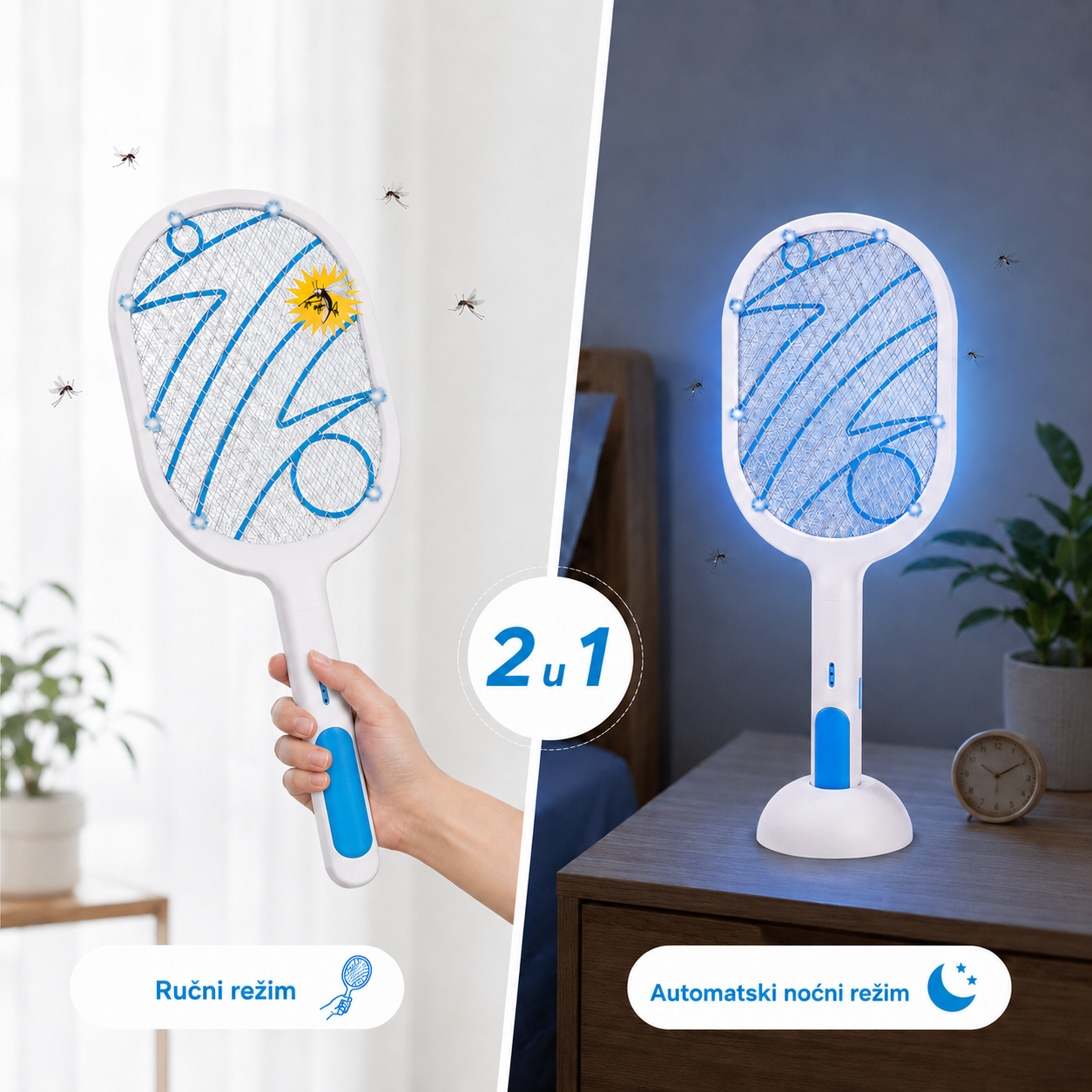 MosquitoZap™ 2u1 Elektricni Reket Protiv Insekata