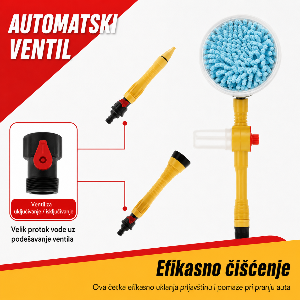 SpinPro 3u1 Četka Za Pranje Automobila