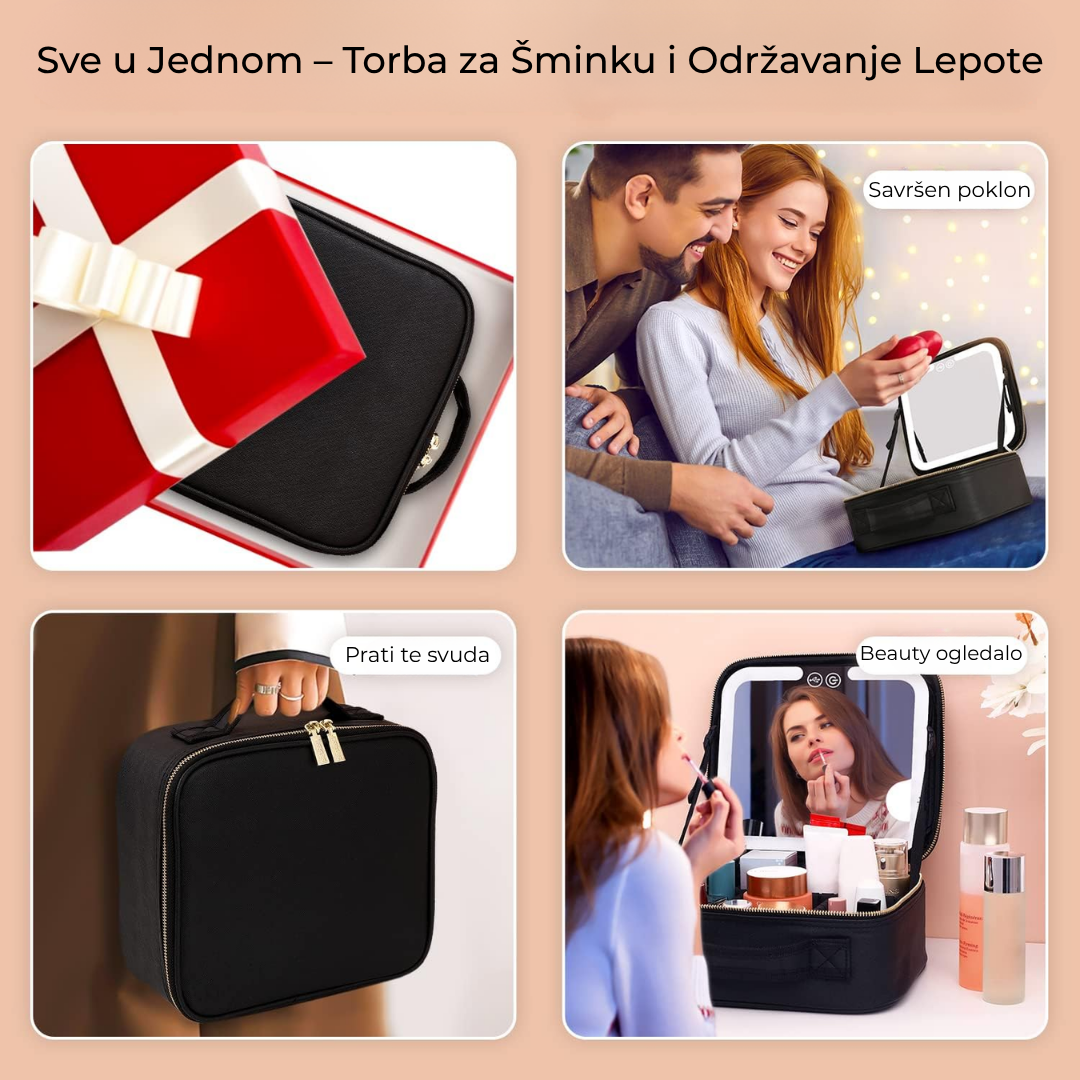 LED Kozmetička Torba sa Ogledalom