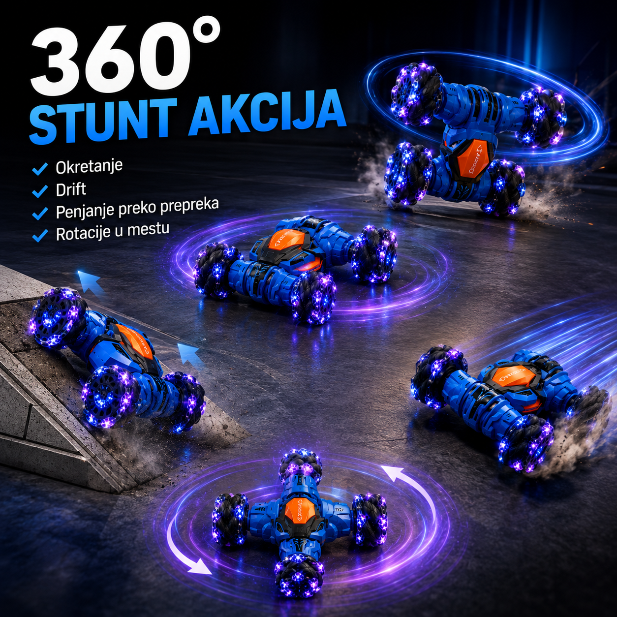 RC STUNT AUTO SA UPRAVLJANJEM RUKOM 🚗