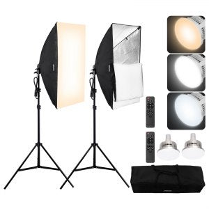 Softbox komplet 50x70 cm sa LED sijalicom i teleskopskim stalkom